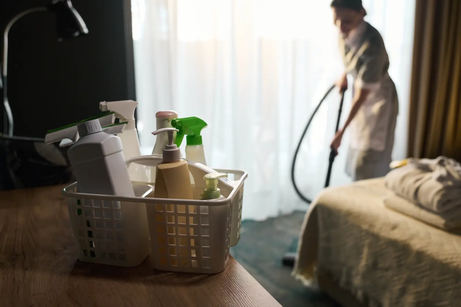 Hotel room cleaning
