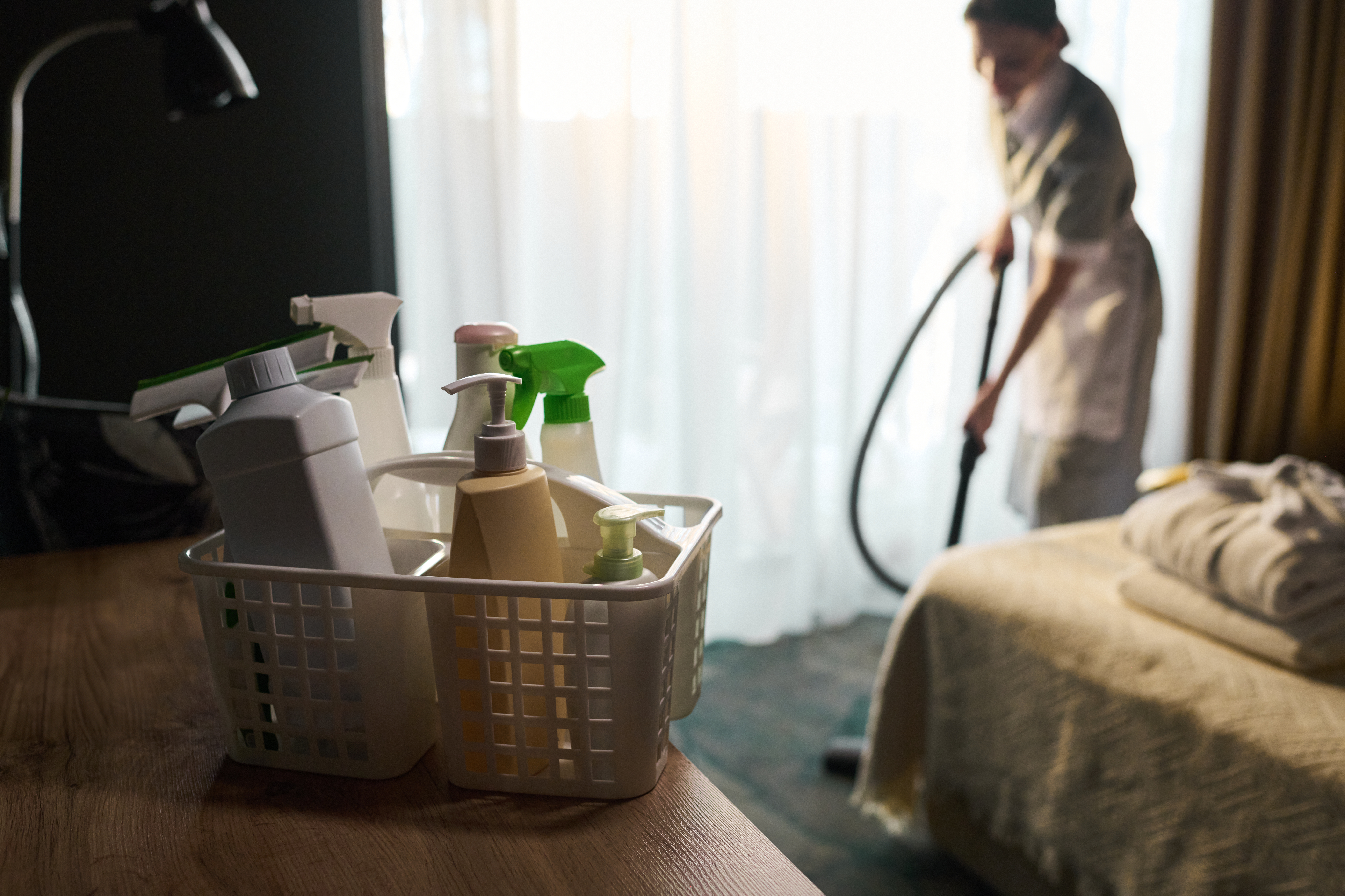Hotel room cleaning