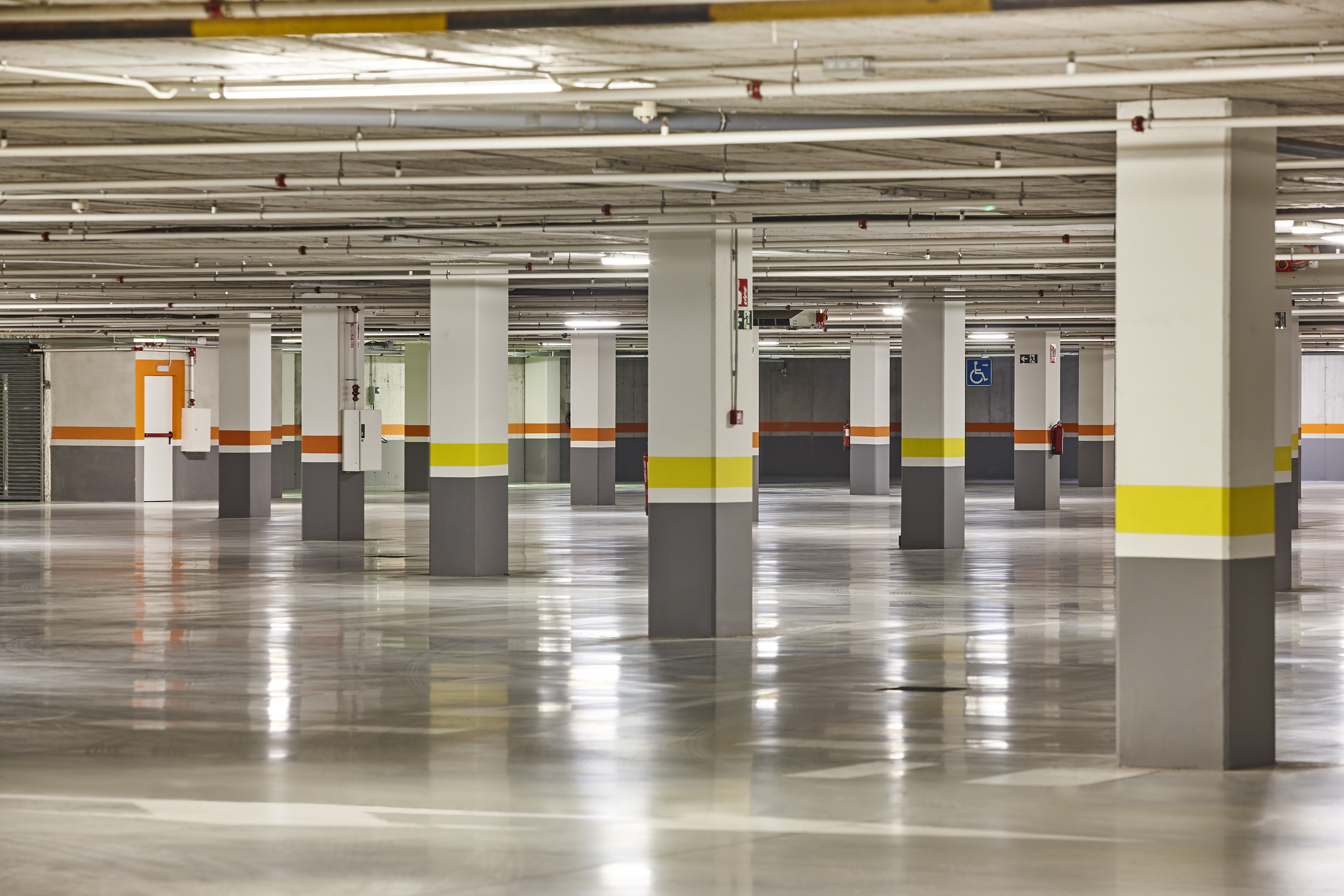 Underground car park cleaning